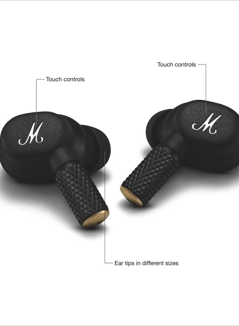 Motif II ANC - True Wireless Active Noise Cancelling Bluetooth Headphones, Earbuds, 30 Hours Playtime – Black