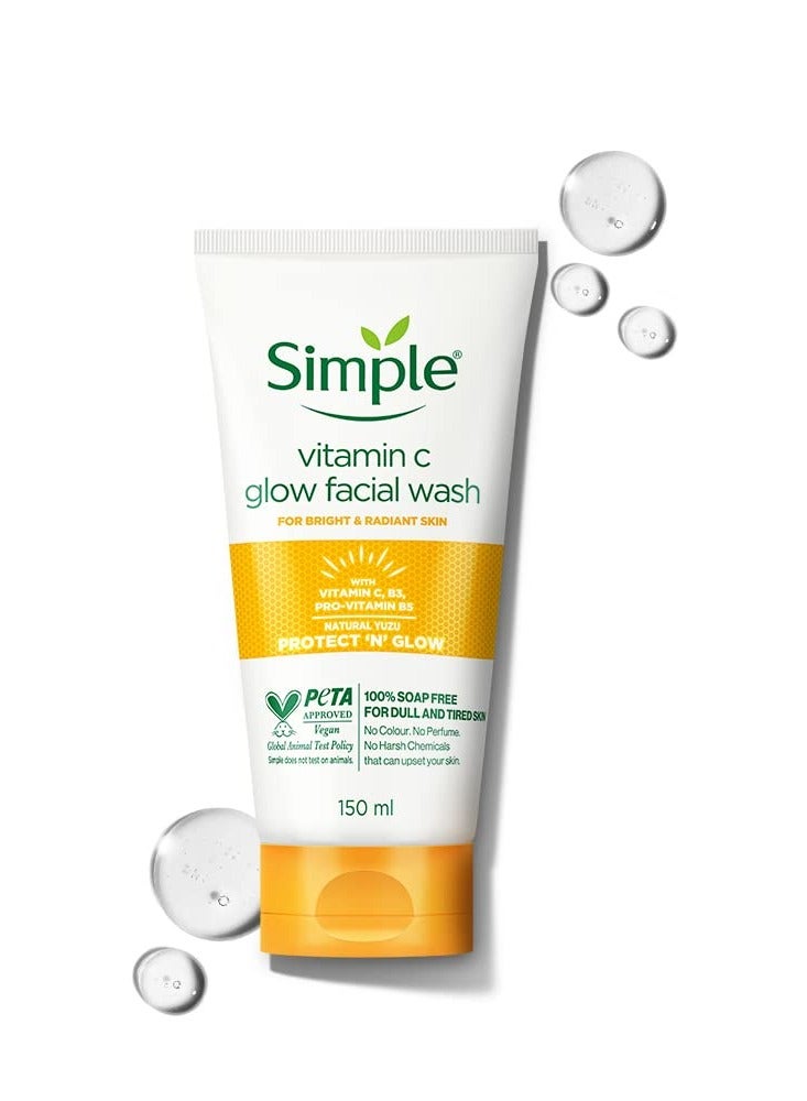 Simple Protect N Glow Vitamin C Glow Facial Wash For all Skin Types 150ml