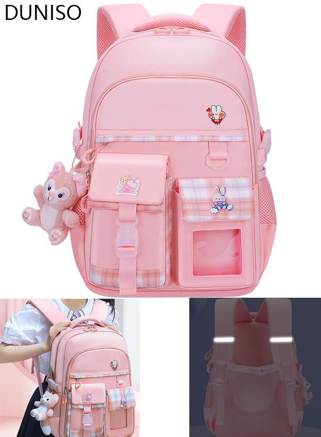 Girls School Backpacks Book Bag with Compartments for Teen Girl Kid Students Elementaryac School Kids' School Bag