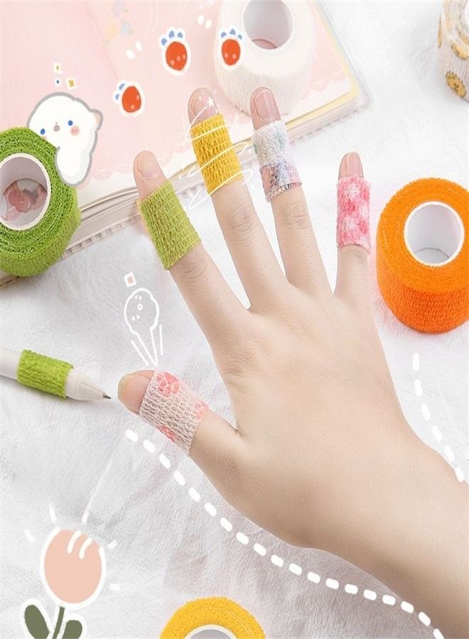 10 Pcs Finger Bandage Set for Students - Cute Cartoon Writing Finger Protection, Anti-friction Hand Tape, Self-adhesive Finger Guards