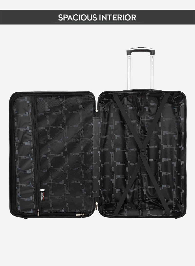3 Piece ABS Hardside Spinner Luggage Trolley Set 20/24/28 Dark Grey