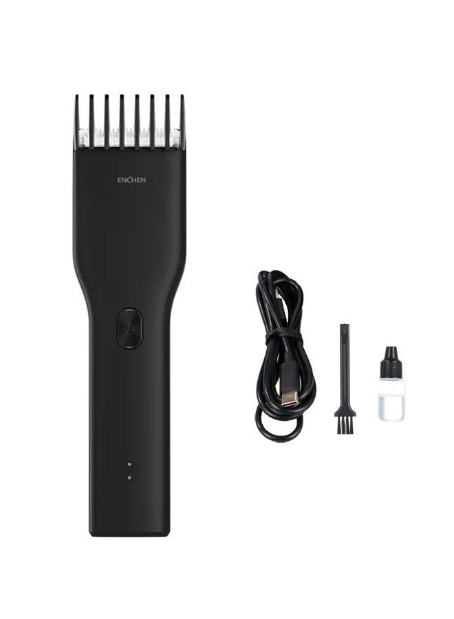 Electric Hair Clippers Boost Black USB Trimmer Rechargeable Clipper