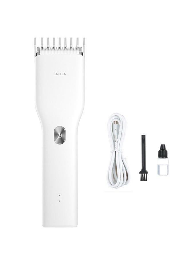 Electric Hair Clipper Boost White Intelligent Fast Charging Trimmer Haircut Machine