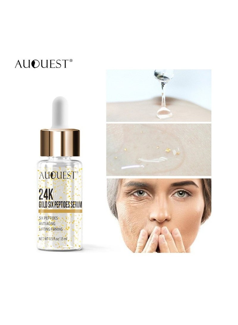 AUQUEST 24K gold six win peptide original solution hydrating, moisturizing and repairing ampoule essence