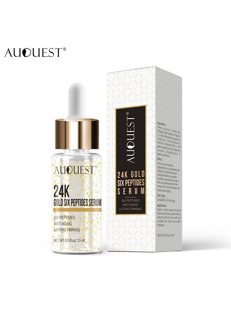 AUQUEST 24K gold six win peptide original solution hydrating, moisturizing and repairing ampoule essence