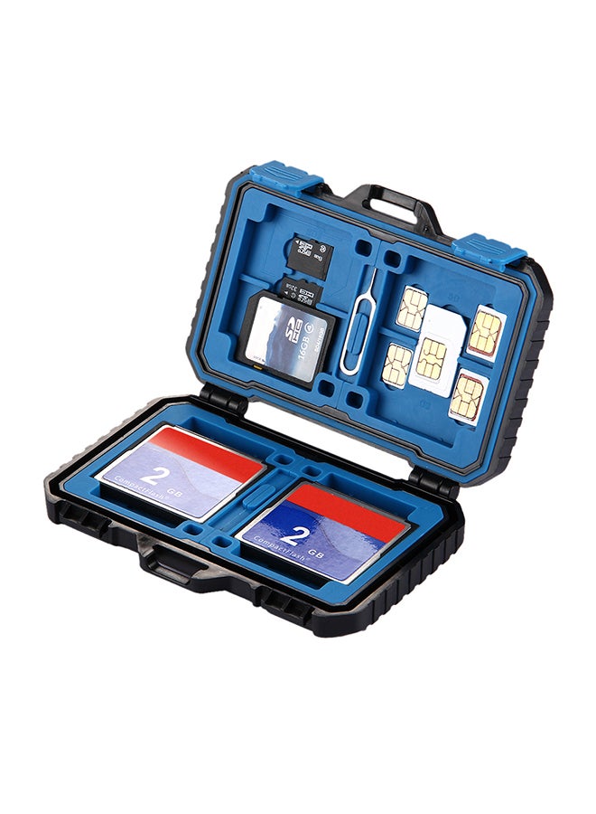 Waterproof Memory Card Storage Box Blue