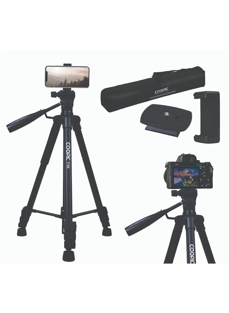 COOPIC T750 Professional Camera & Mobile Tripod 174cm/ 5.7