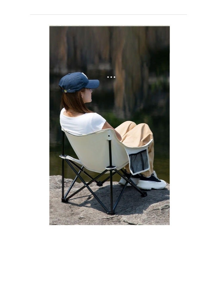 Beach Chair,Camping Chairs,Portable Lightweight Camping Chair with Side Pocket, Foldable Backpacking Chair Ultra Durable for Outdoor Hiking Beach Travel With Carrying Bag