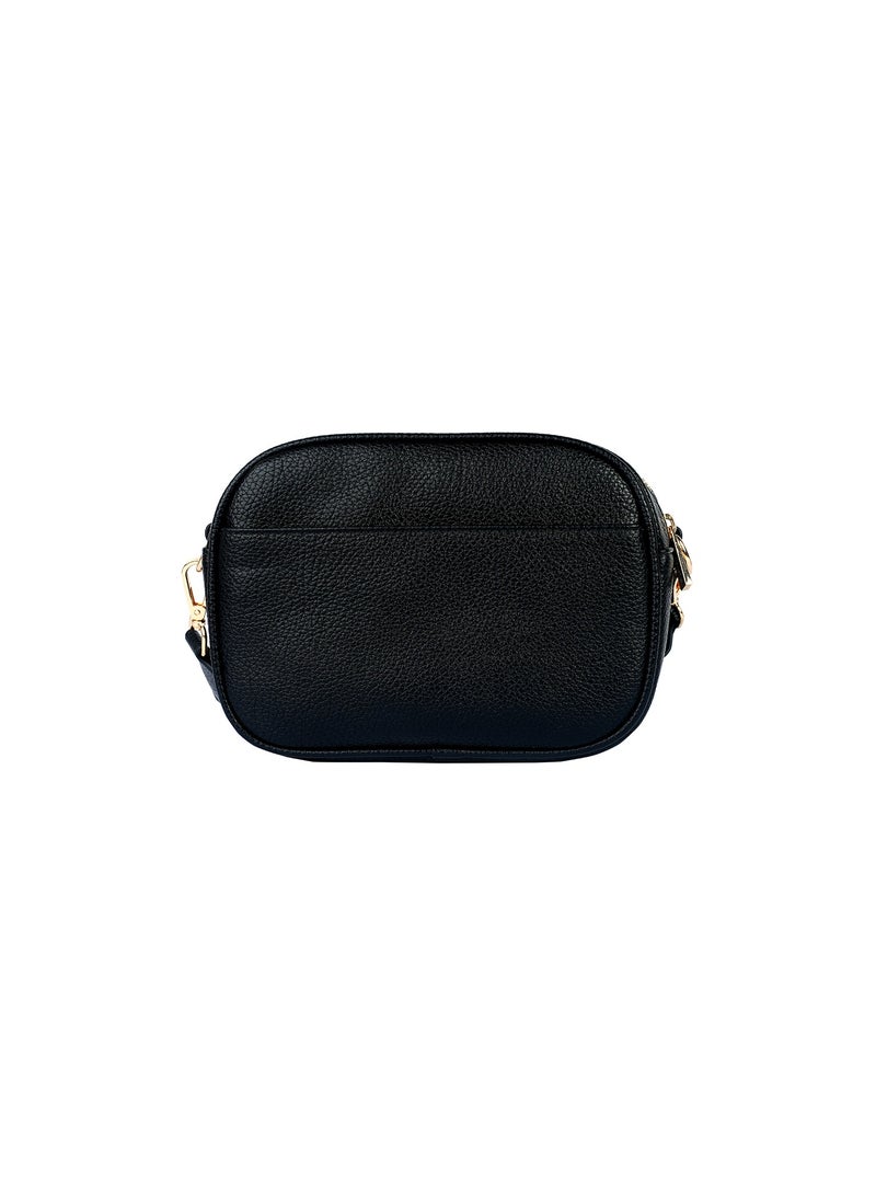 Rue Ladies Leather Women's Shoulder Crossbody Bag with Woven Strap