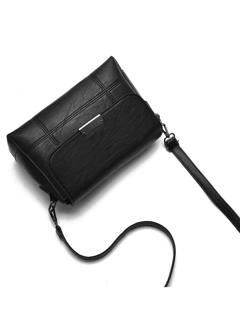 Women Faux Leather Crossbody HandBags Crossbody Purse Shoulder Bag Black