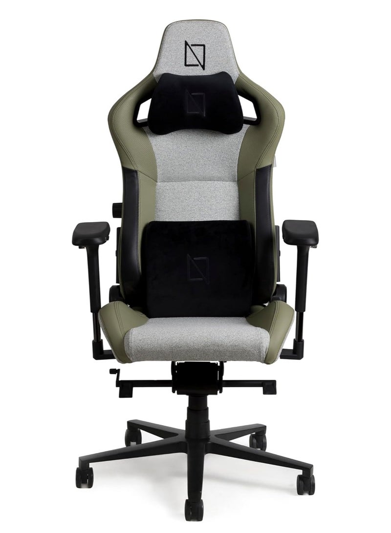 Navodesk APEX AIR Ergonomic Gaming Chair with Magnetic Memory Foam Headrest And Lumbar Support SPEARMINT FUSION WEAVE