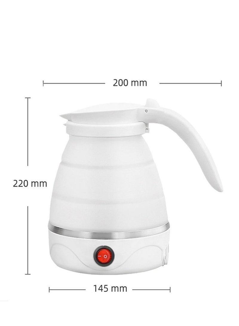 Travelling Foldable Electric Kettle 1.2L With Detachable Cord Portable Camping Teapot White