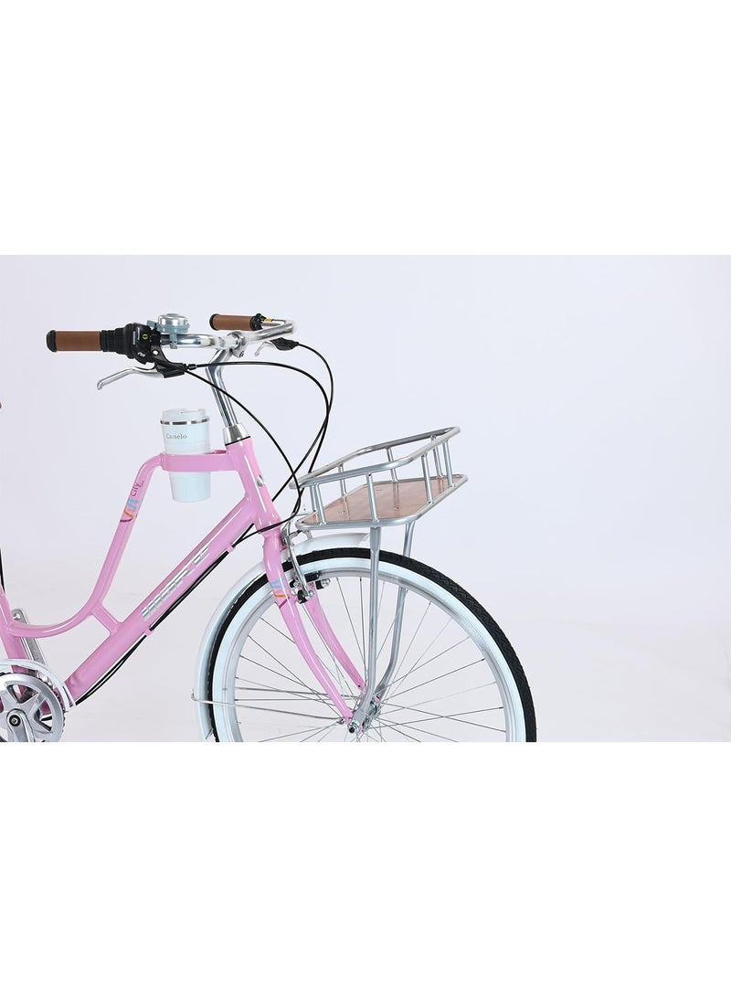 26 Inch Lady Bike with Alloy Frame and Shimano 7 Speed Gear System Stylish and Reliable Women Bicycle