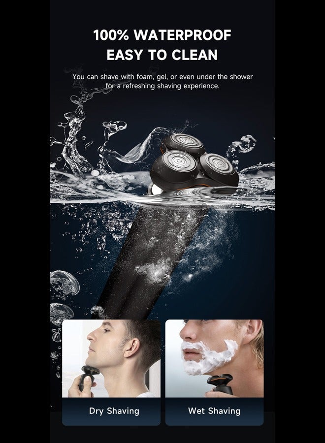 Electric Shaver X8-C Three Blades Type-C Charge 600mah Men's  IPX7 Waterproof Razor For Home And Travel