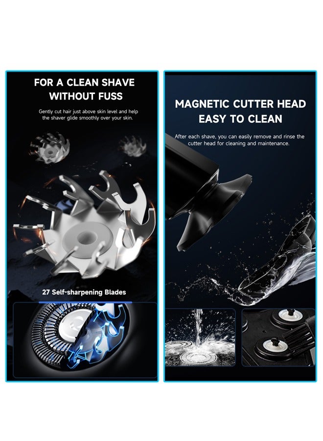 Electric Shaver X8 Waterproof 3D Floating Beard USB Type-C Rechargeable Wet-Dry Dual Use Professional Razor