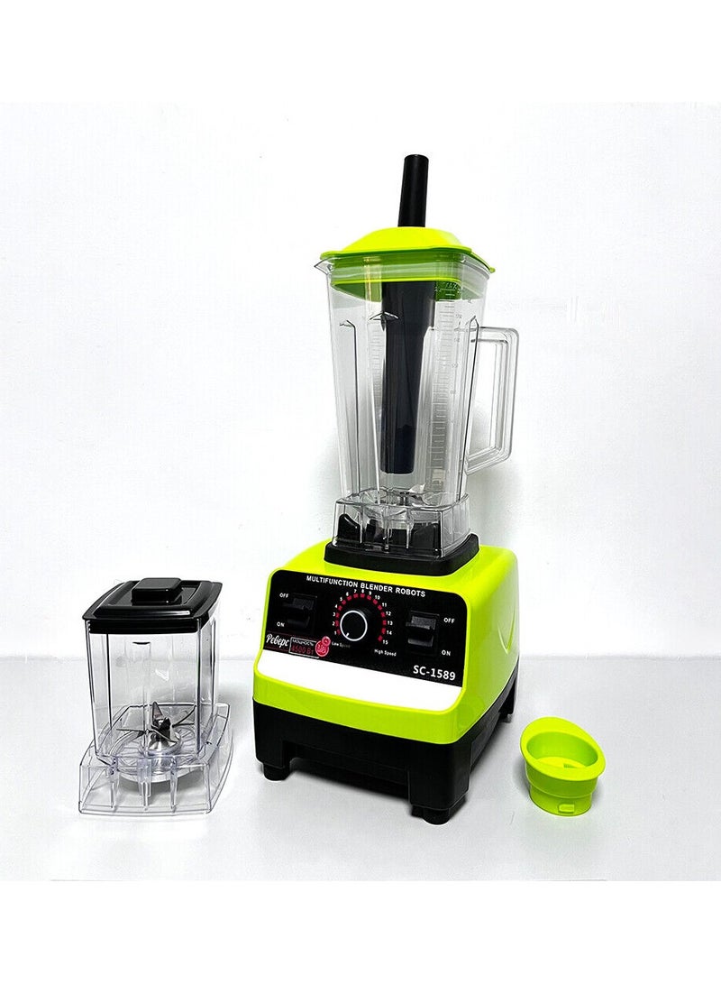 Silver Crest Double Cup Commercial
 2.5L 4500W BPA Free Heavy Duty Blender Mixer Electric High Speed Juicer Food Processor Ice Smoothies Crusher Blander