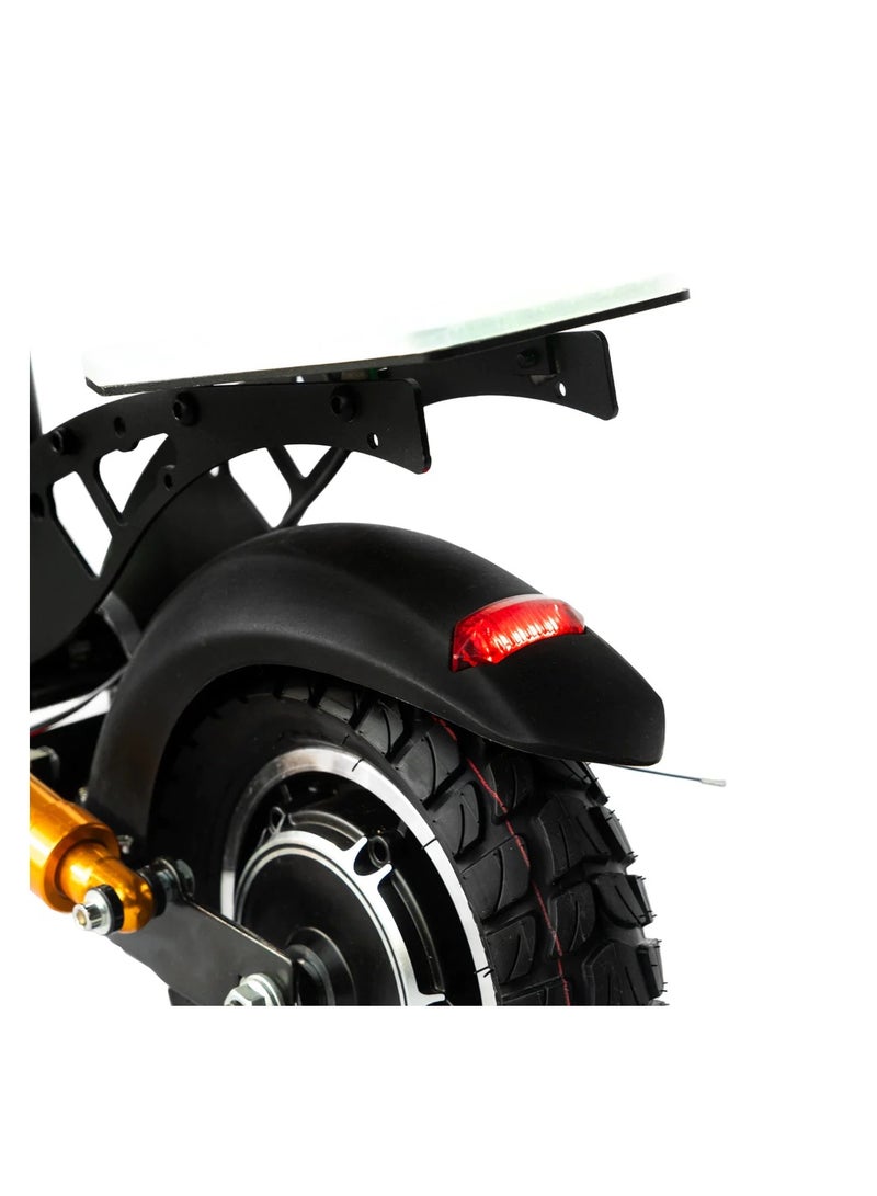 V10+ Power Full Motor 1500W Electric Scooter 55KM/Hr Speed App Controlled 48V 15AH Off-Road 10 Inch Wide Tires, Removeable Comfortable Seat, LED Base and Tail Light, Scooter Front Bag, Mobile Holder