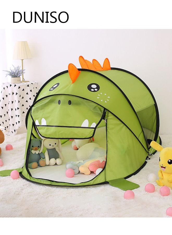 Kids Play Tents Collapsible Tent for Girls Boys Children Play Fun Large Playhouse Pop Up Birthday Toys Indoor Outdoor Yard Beach Baby Travel Bed (Dinosaur )