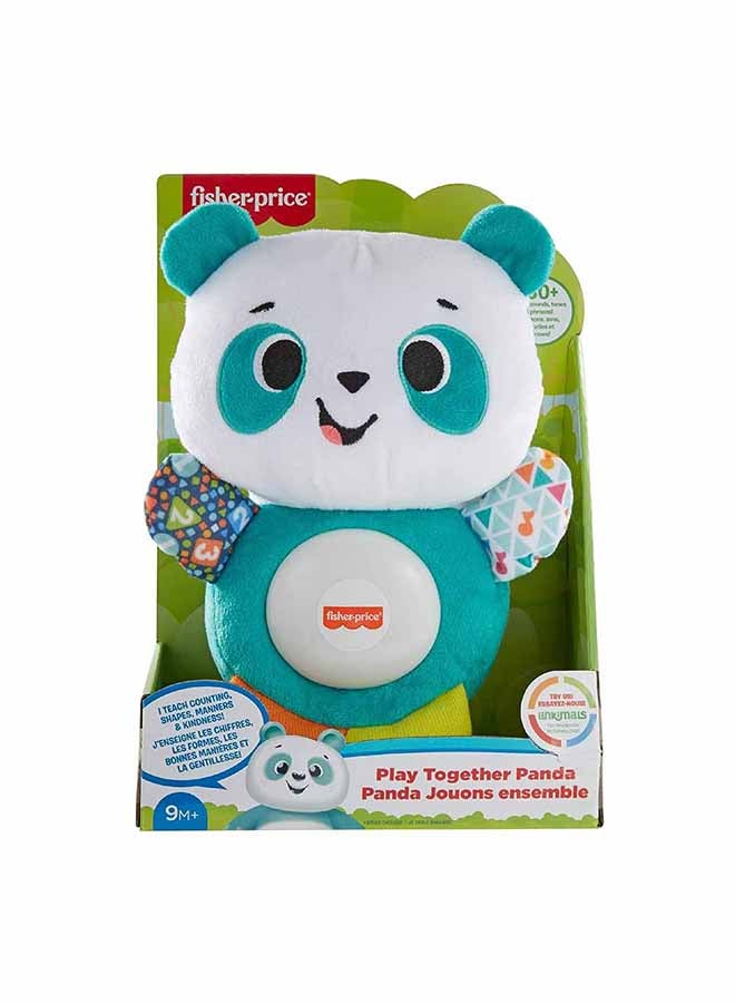 Linkimals Play Together Panda - UK English Edition, Musical Learning Plush Toy for Baby and Toddler Ages 9 Months and Older
