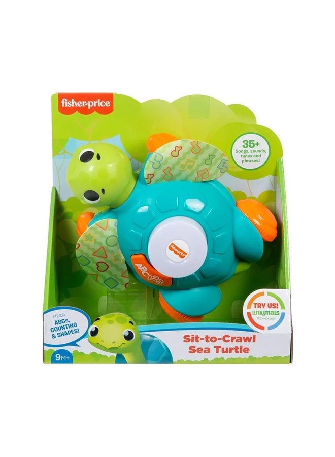 Fisher-Price Linkimals Sit-to-Crawl Sea Turtle – Interactive Learning Toy for Babies
