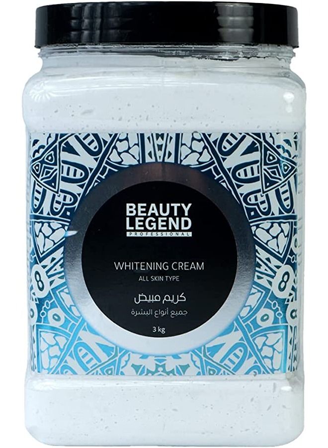 Beauty Legend Whitening Cream for All Skin Types - 3kg | Brightening & Even-Tone Formula | Suitable for All Skin Types | Moisturizing and Nourishing Skincare Solution