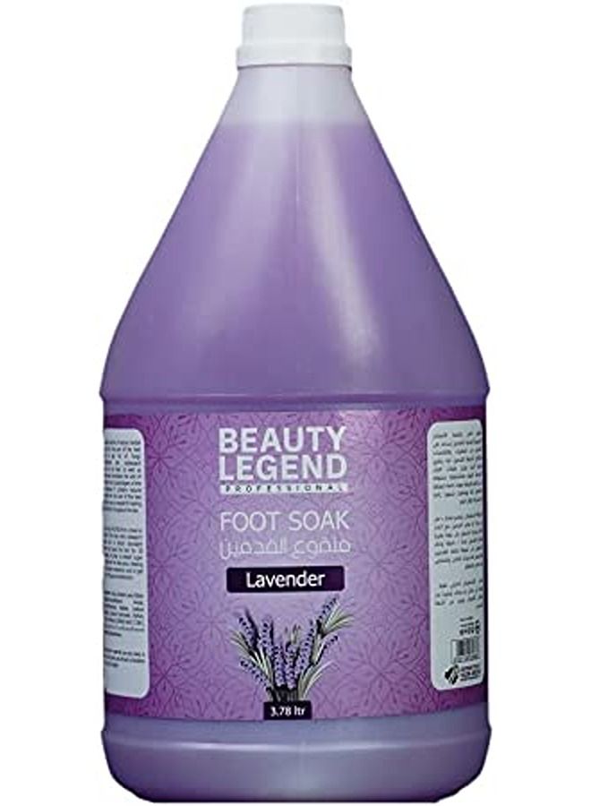 Beauty Legend Lavender Foot Soak - 3.78 L | Relaxing Aromatherapy for Tired Feet | Pure Lavender Extracts for Soothing & Refreshing Foot Bath | Natural Relaxation and Rejuvenatio