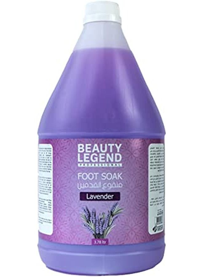 Beauty Legend Lavender Foot Soak - 3.78 L | Relaxing Aromatherapy for Tired Feet | Pure Lavender Extracts for Soothing & Refreshing Foot Bath | Natural Relaxation and Rejuvenatio