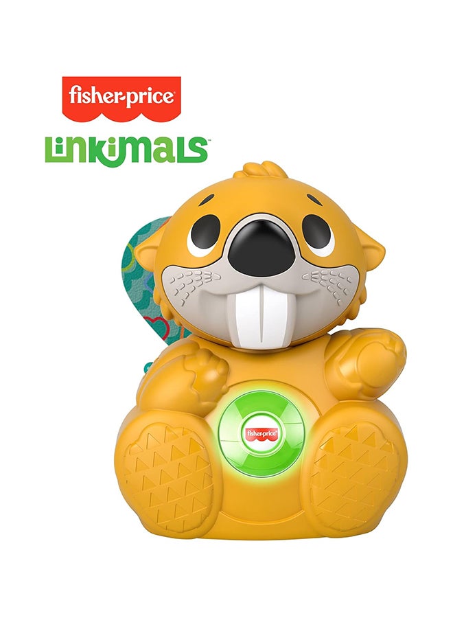 Linkimals Boppin’ Beaver – Light-Up Musical Activity Toy for Babies, Yellow