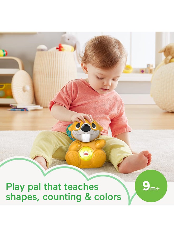 Linkimals Boppin’ Beaver – Light-Up Musical Activity Toy for Babies, Yellow