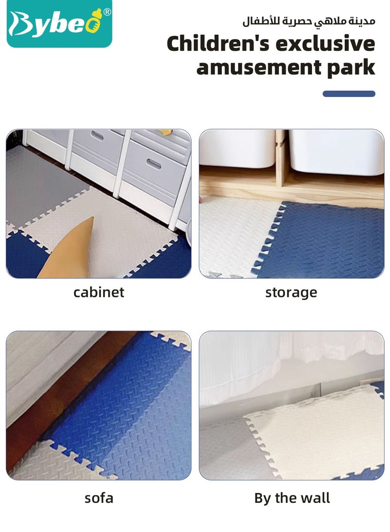 9PCS Baby Play Mat, Composable Babies Playing Pen Tummy Time Playmat & Crawling Mats, Upgraded Thickened Floor Soft EVA Mat for Infants, Babies,Toddlers, Indoor Outdoor Use,  60*60cm, 25mm