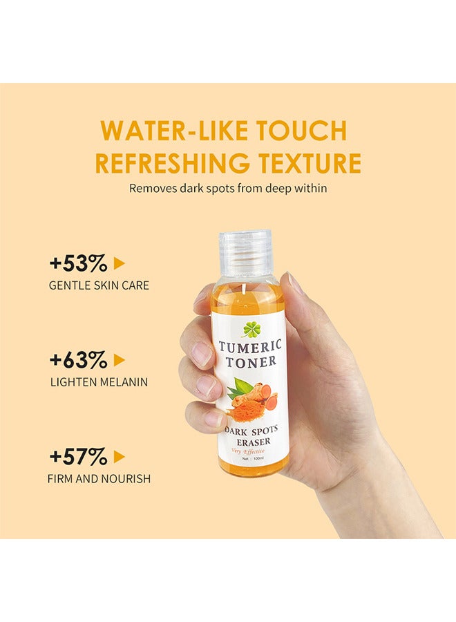 Turmeric Dark Spot Corrector Toner 100ML Facial Toner For Acne Prone Skin Dark Spot Remover For Face Hydrating Face Toner For Women Treatment