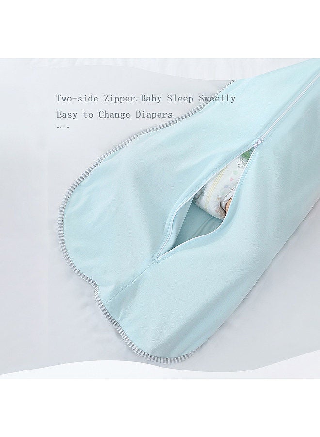 Insular SU3006 Cotton Sleeping Bag for Kids Wearable Blanket for Baby Toddler Sleeping Bag with Zippers Sleeveless Breathable Uni