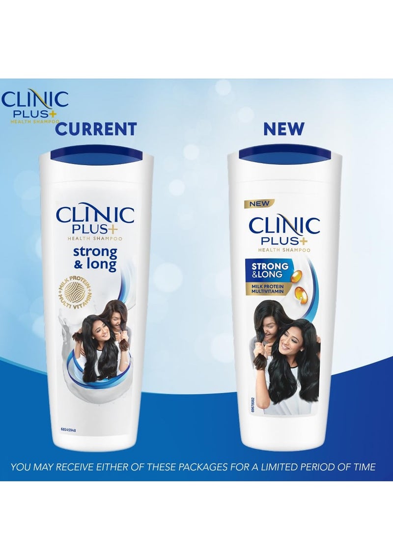 Clinic Plus Strong Long Strengthening Shampoo 1L for Healthy Long Hair with Milk Proteins Multivitamins