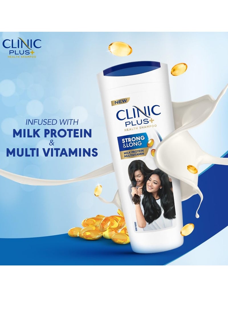 Clinic Plus Strong Long Strengthening Shampoo 1L for Healthy Long Hair with Milk Proteins Multivitamins