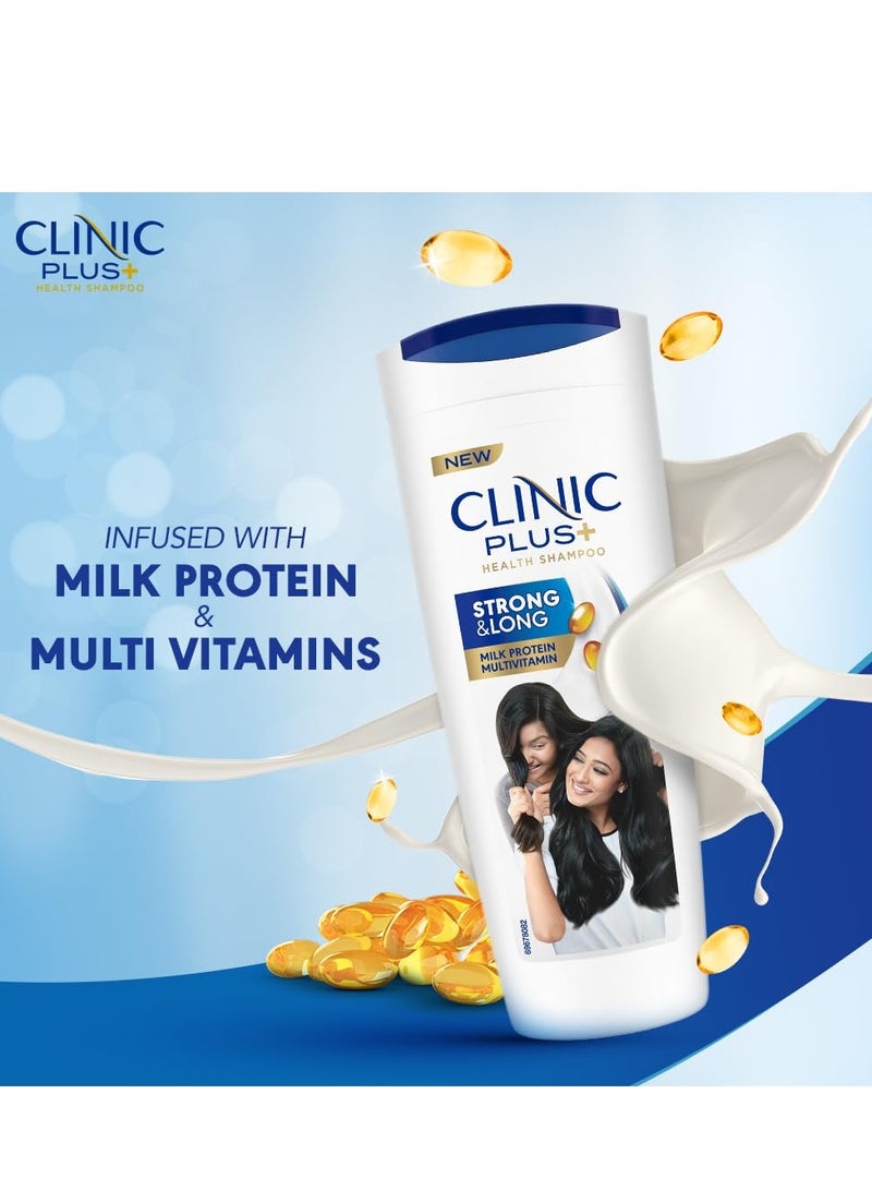 Clinic Plus Strong Long Strengthening Shampoo 650ml for Healthy Long Hair with Milk Proteins Multivitamins