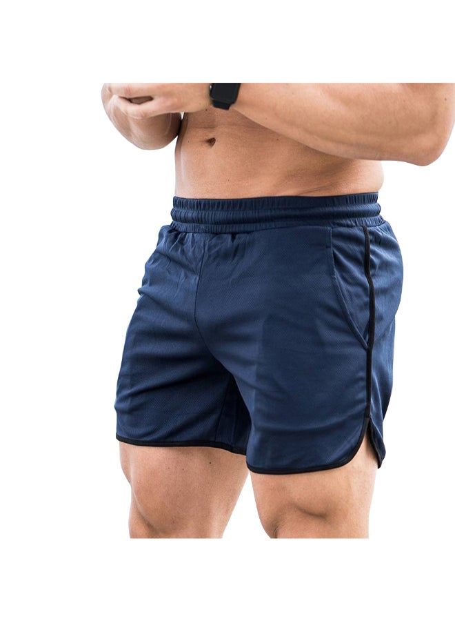 Quick Drying Workout Fitness Shorts Blue