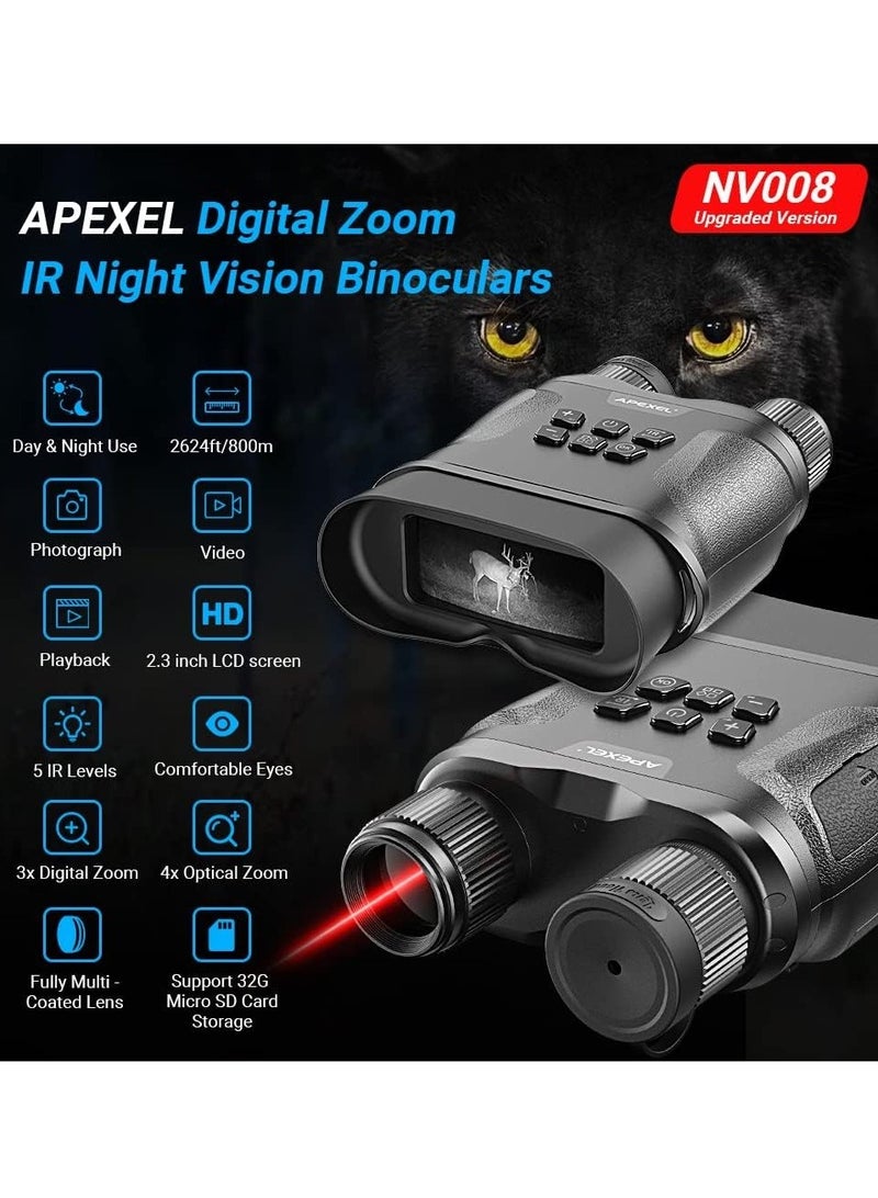 Night Vision Binoculars Infrared Binoculars12X Zoom Effect