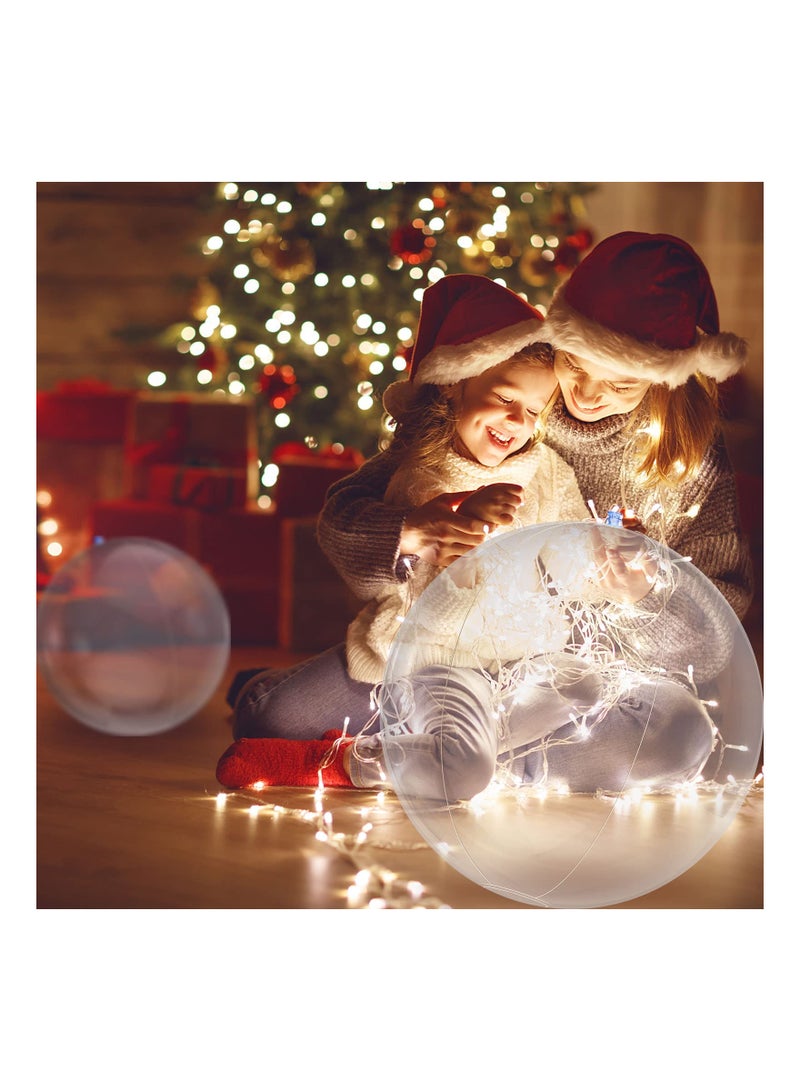 Beach Ball, 6PCS Inflatable Clear Beach Ball, Inflatable Clear Balloons, Transparent Swimming Pool Party Ball, for Summer Beach, Pool Water Beach Toys, Outdoor Summer Party Favors for Kids Adults