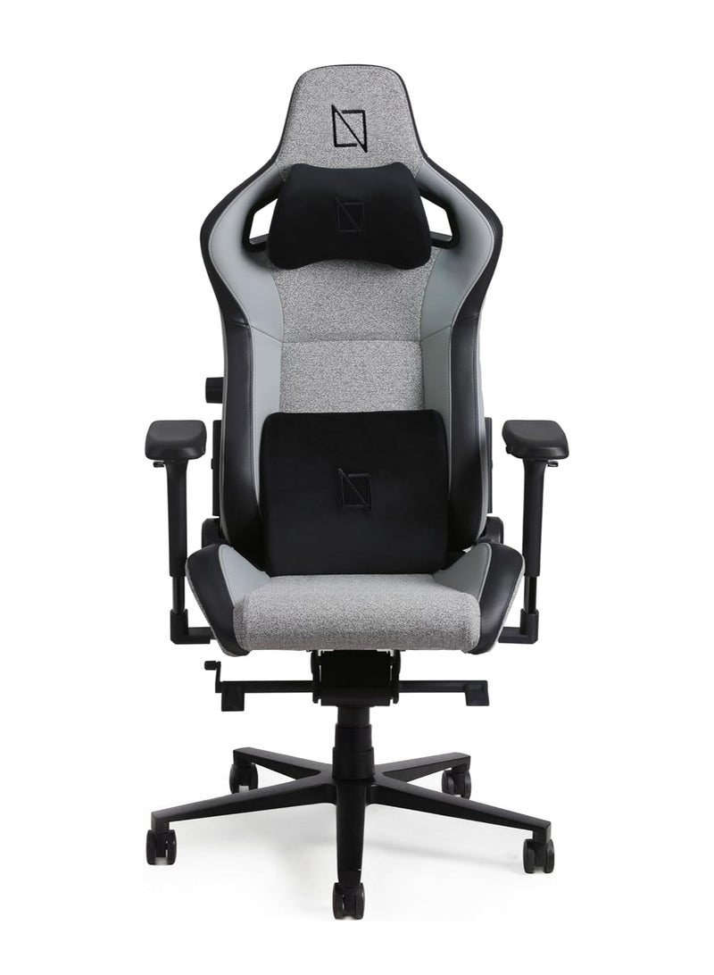 Navodesk APEX AIR Ergonomic Gaming Chair with Magnetic Memory Foam Headrest And Lumbar Support LIGHT GREY FUSION WEAVE