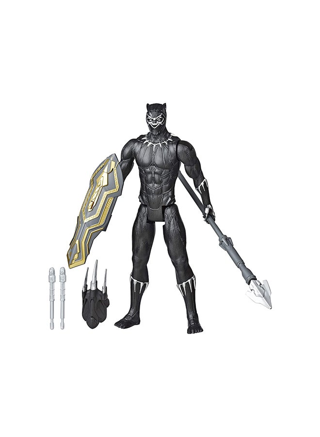 Marvel Avengers Titan Hero Series Blast Gear Deluxe Black Panther Action Figure 12-Inch Toy Inspired By Marvel Comics