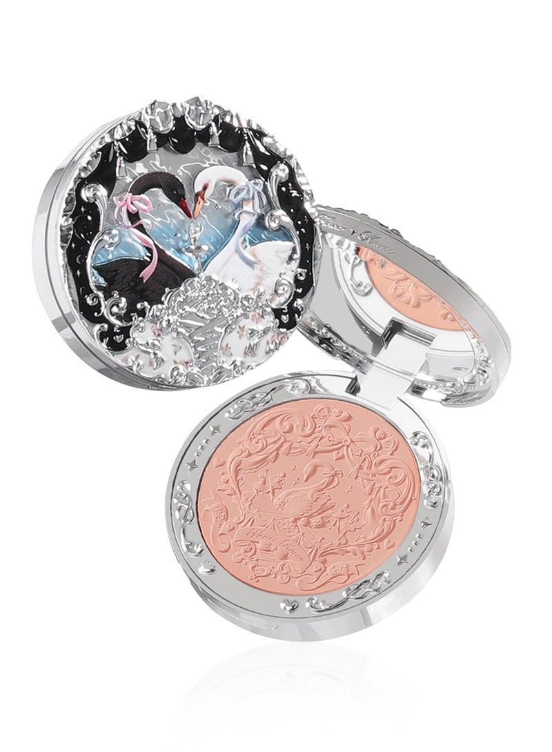 Swan Ballet Embossed Blush, Flocked Mist Embossed Cheek, Inflated Color, Matte, Classic Makeup - 5g (04 Pleuche)