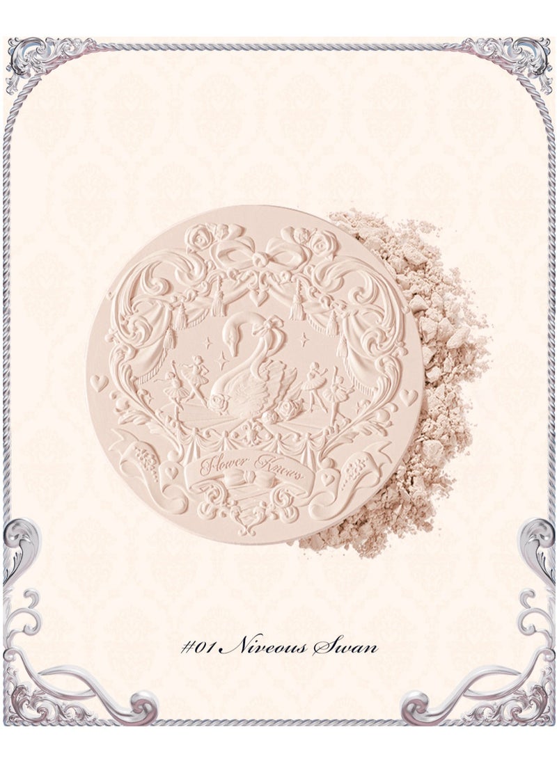 Swan Ballet Embossed Blush, Flocked Mist Embossed Cheek, Inflated Color, Matte, Classic Makeup - 5g (01 Niveous Swan)