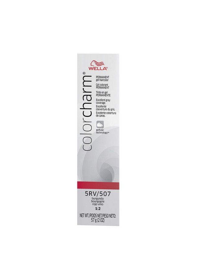 Wella Colorcharm Permanent Gel Hair Color For Gray Coverage 5Rv Burgundy