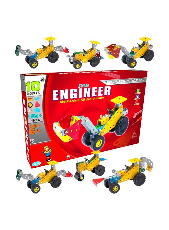 B06XSF86DD 105-Piece Mechanical Construction Toy Kit 105 6+ Years