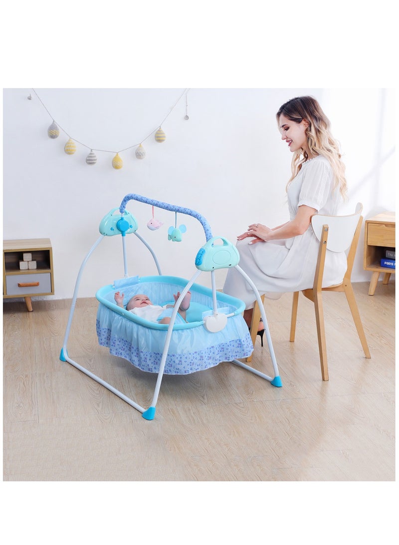 Electric Portable Baby Swing, Swings for Infants to Toddler with Intelligent Music Vibration Box, 0-12 Months, Folds Easy Travel