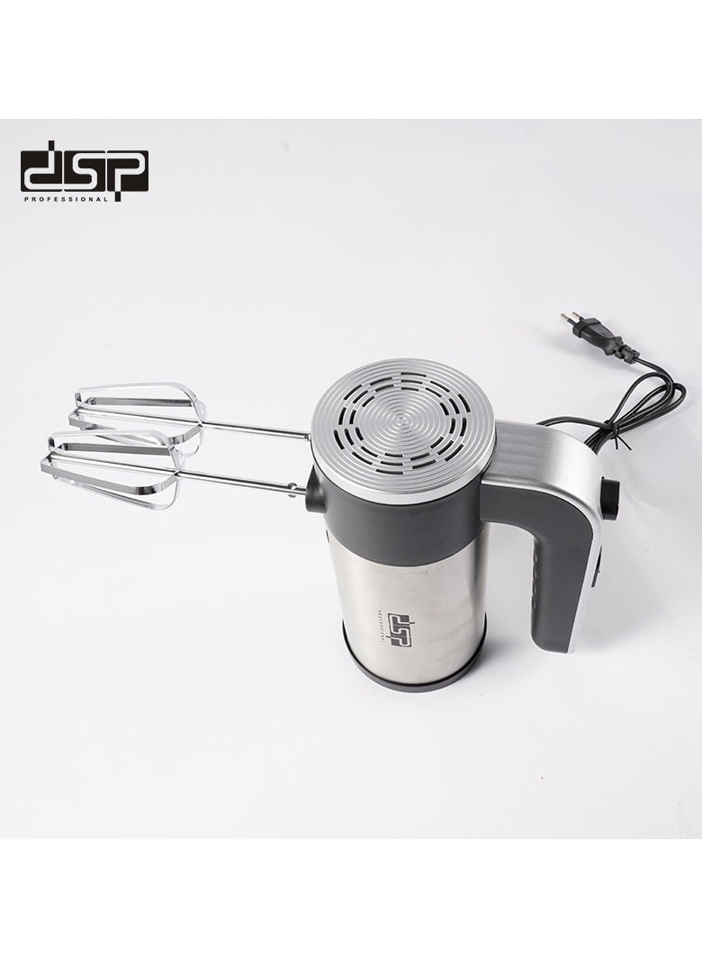 DSP Electric Hand Mixer with 2 Dough Hooks & 2Beaters of Stainless Steel, 5-Speed Easy Mix, 400w