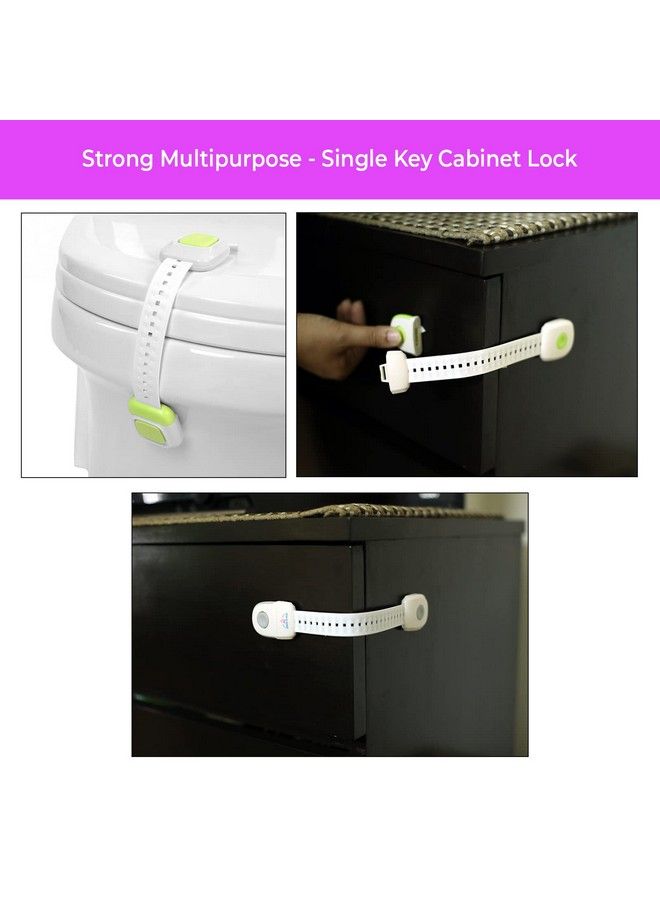 2 Strong Multipurpose Lock Single Key Dual Color Cabinet Drawer Lock Grey