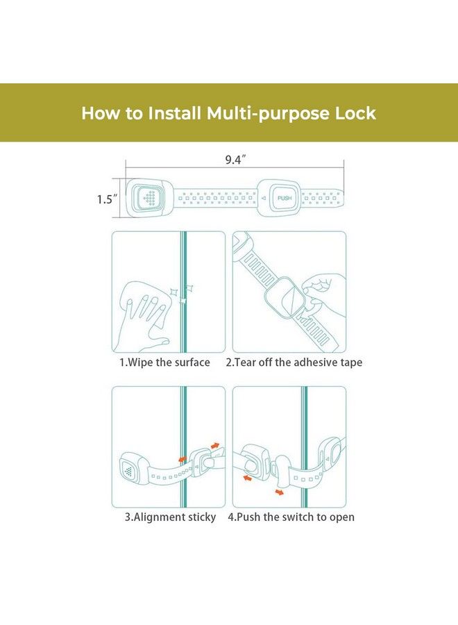 2 Strong Multipurpose Lock Single Key Dual Color Cabinet Drawer Lock Grey