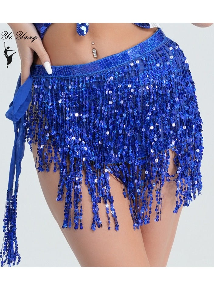 Squality Women Belly Dance Scarf Blue