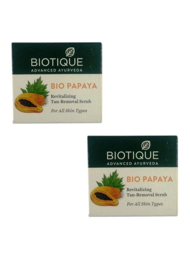 2-Piece Bio Papaya Revitalizing Tan-Removal Scrub Set 75grams
